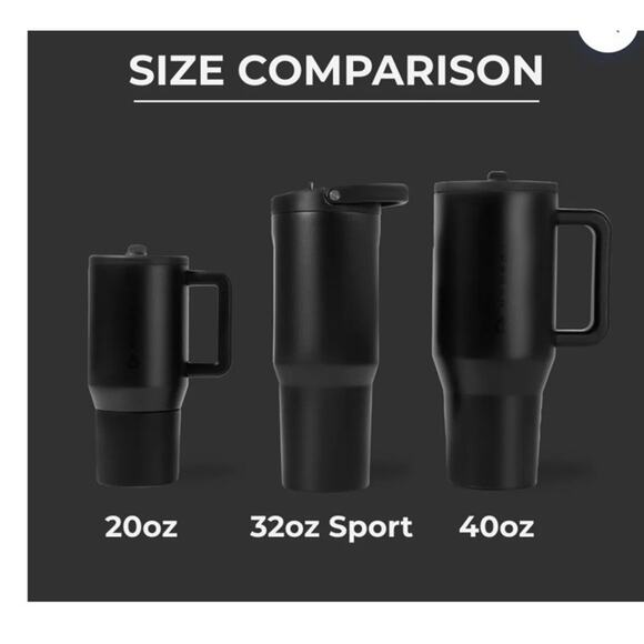 HydroJug Sport 32oz Stainless Steel Tumble Leakproof, Insulated Black Matte Seal - Picture 5 of 6